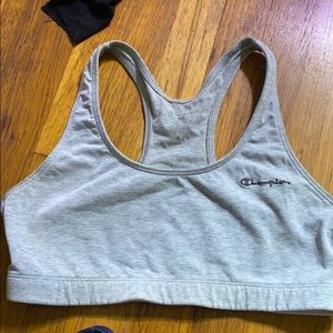 Light gray champion sports bra